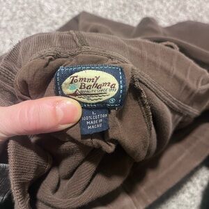 Tommy Bahama Men’s Large Dark Brown Wide Leg Cozy Lounge Pants